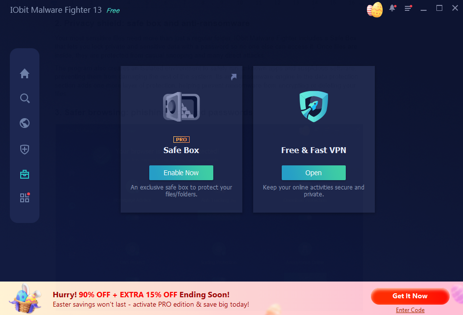 Privacy shield: safe box and anti‑ransomware
