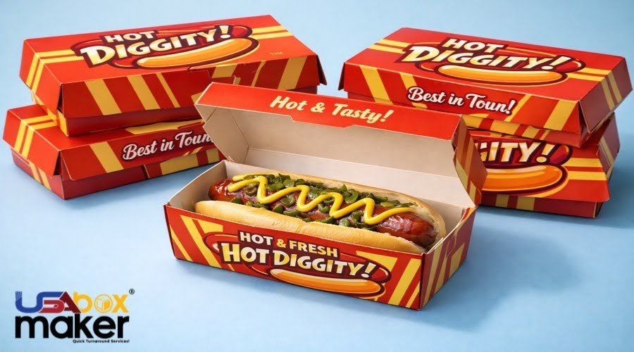 Hot Dog Boxes in Fast Food Packaging
